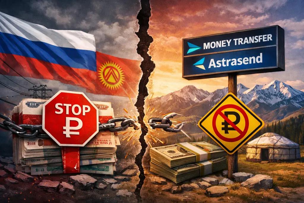 Astrasend приостанавливает выплаты рублевых переводов в Кыргызстане