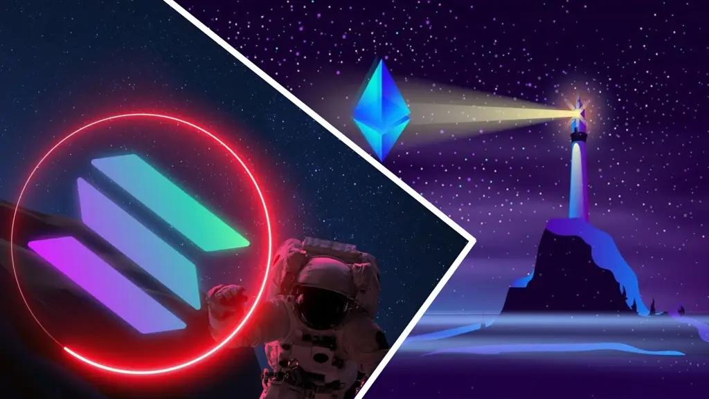 Депозиты эфириума в Beacon Chain. Активность NFT на Solana