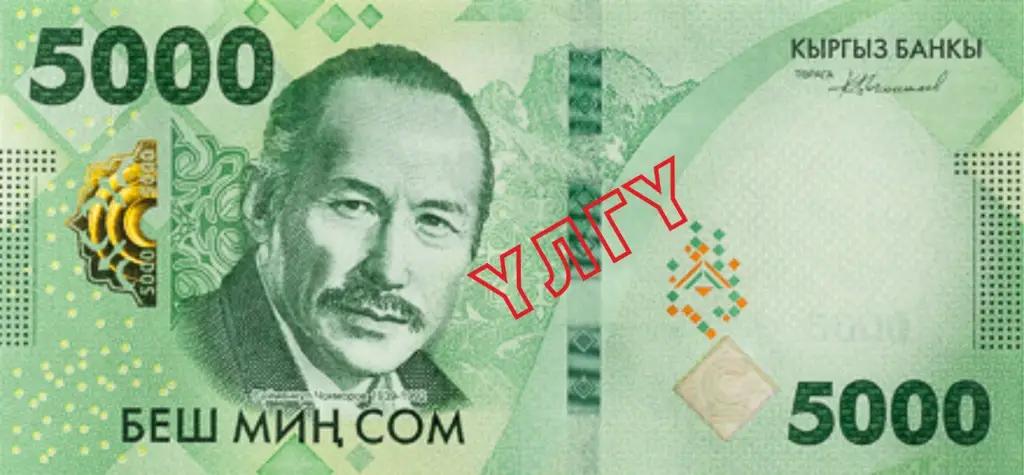 Нацбанк вводит в обращение новую банкноту номиналом 5 тысяч сомов