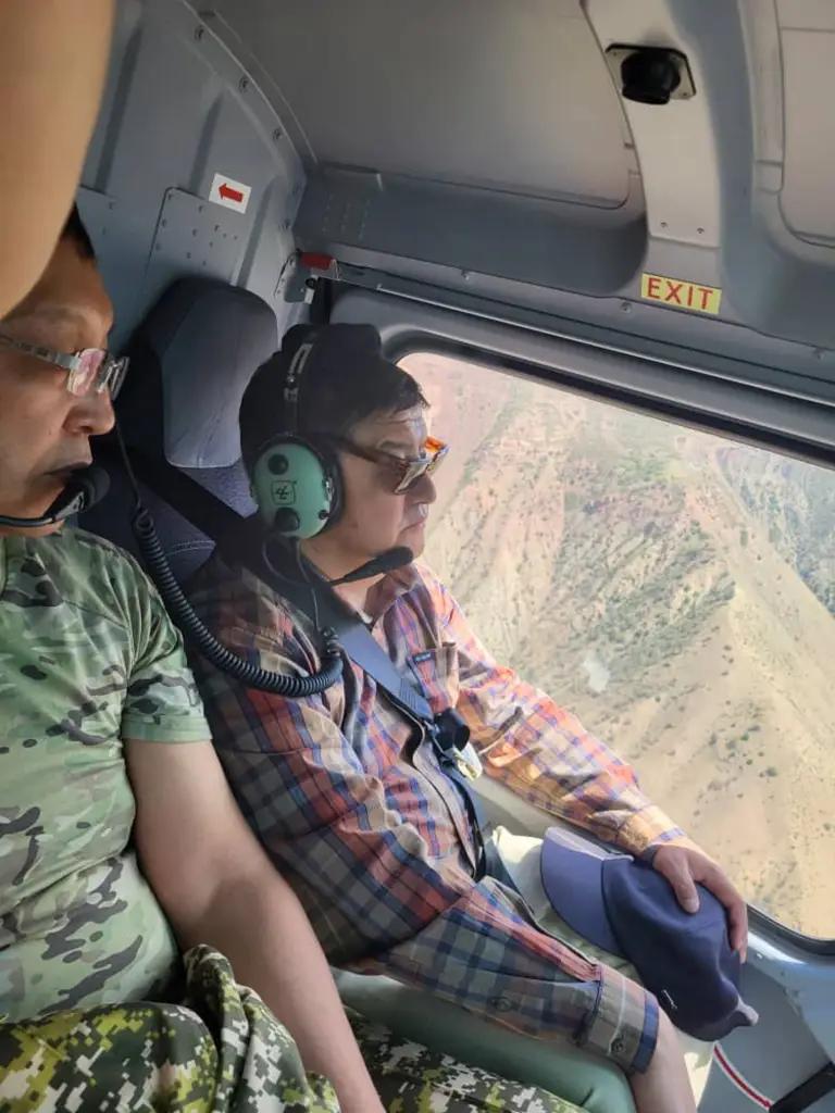 Акылбек Жапаров ознакомился с ходом рекультивации хвостохранилищ в селе Мин-Куш