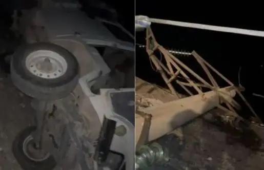 Опора ЛЭП упала из-за сильного ветра. НЭСК ведет восстановительные работы