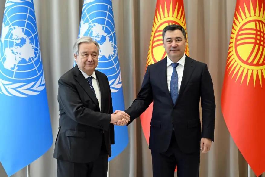 Садыр Жапаров провел переговоры с генсеком ООН Антониу Гутерришем