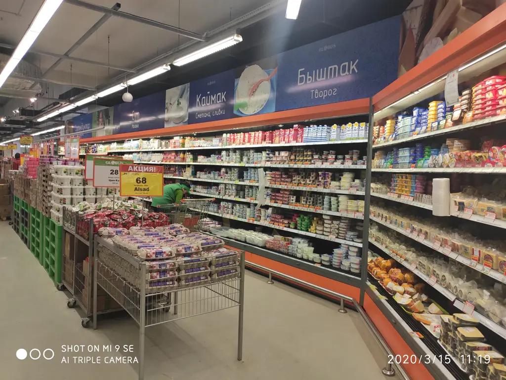 В столичных гипермаркетах нет проблем с продуктами первой необходимости