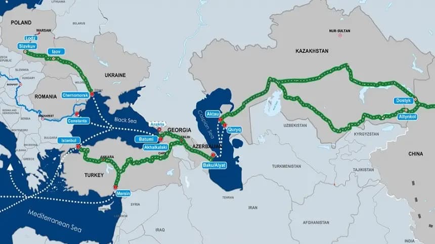 Транскаспийский коридор сократит сроки доставки из ЦА в Европу на неделю