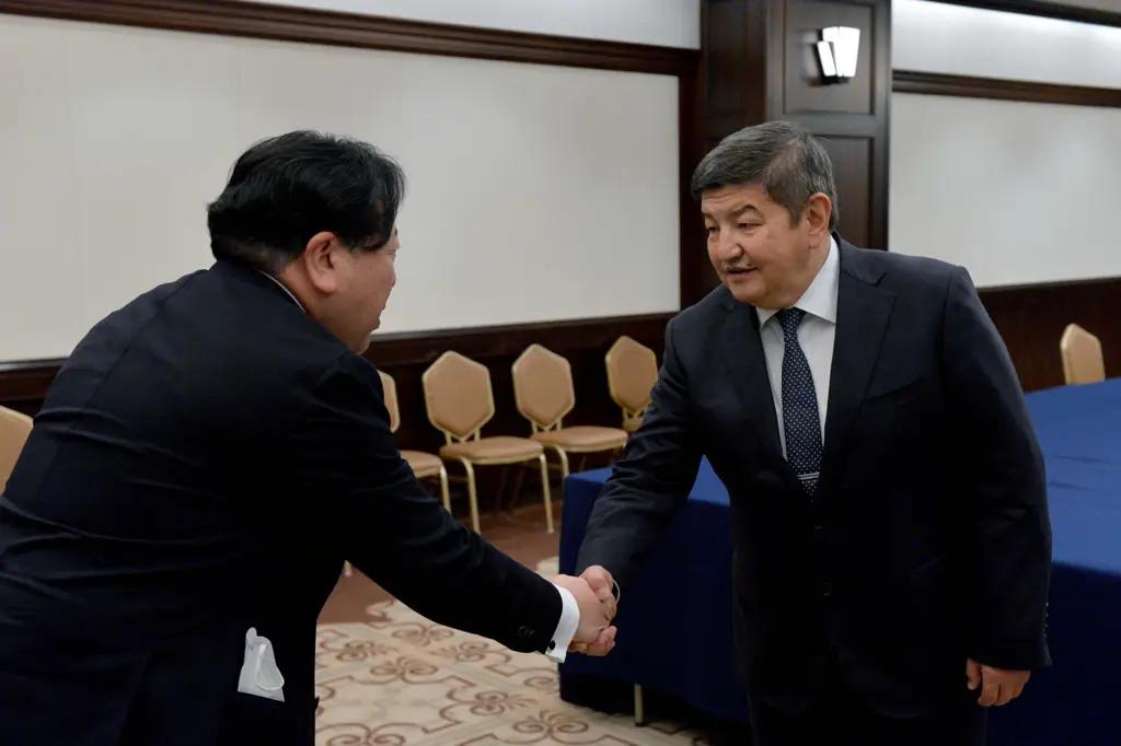 Жапаров встретился с главным японским акционером «Кыргызкоммерцбанка»