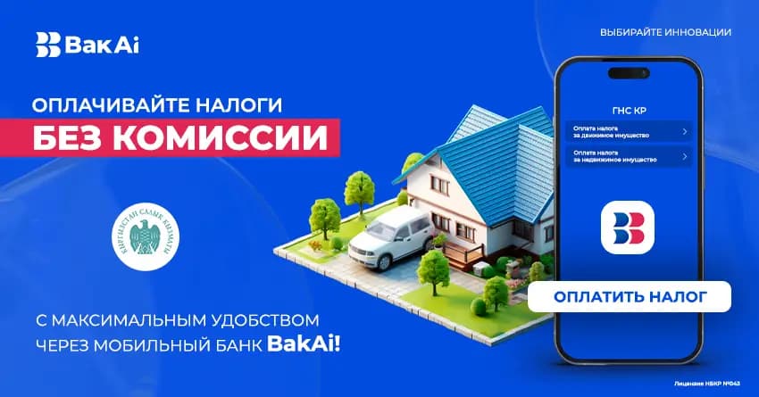 Pay your taxes without queues and commissions with BakAi!