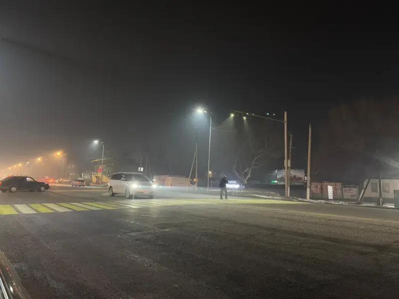 На проспекте Жибек Жолу осветили участок длиною в три километра