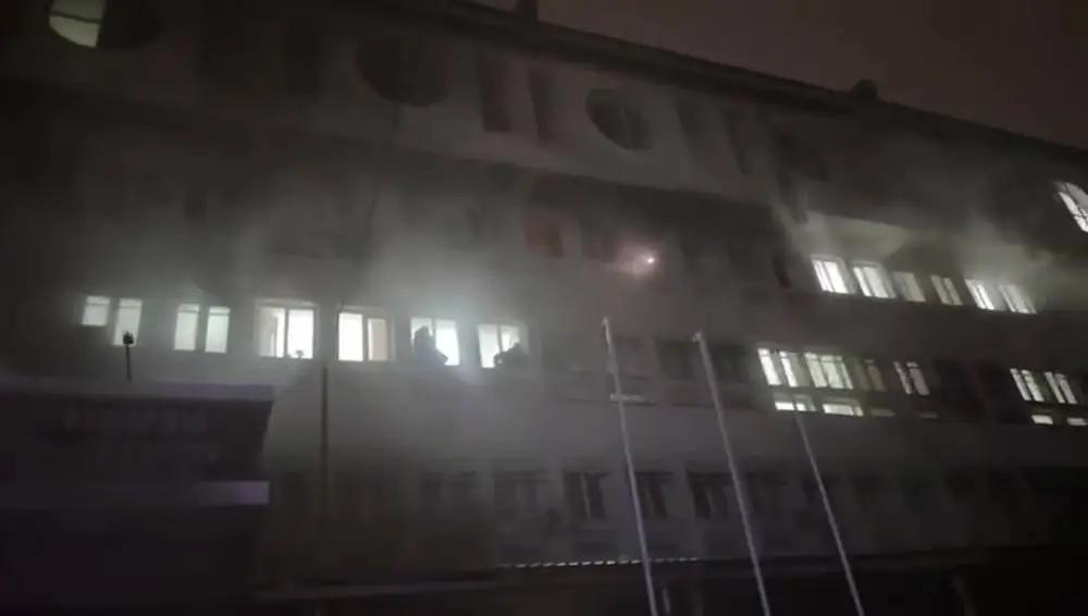 В Национальном центре кардиологии Бишкека произошел пожар