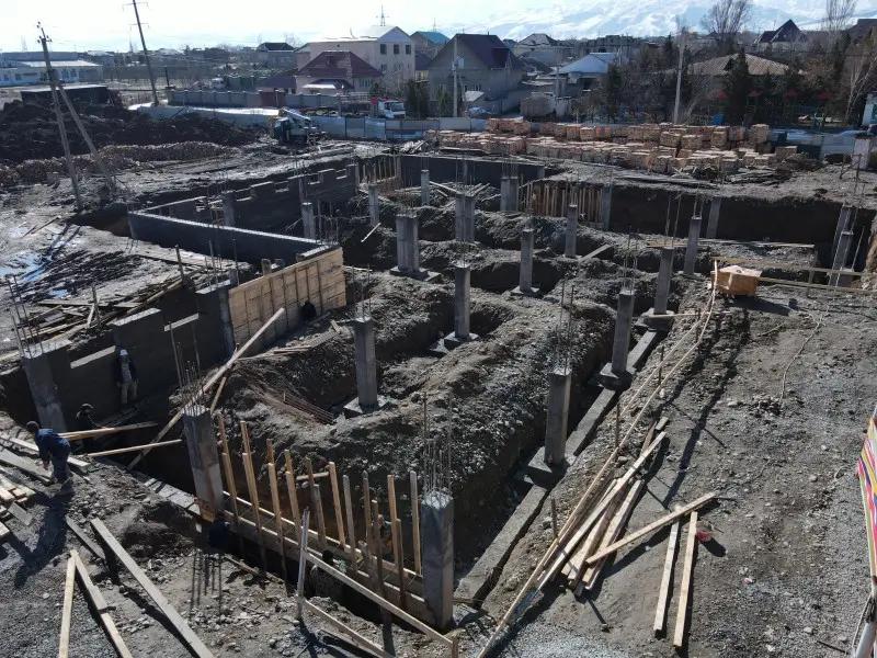 В жилмассиве «Учкун» строится муниципальный детский сад на 140 мест