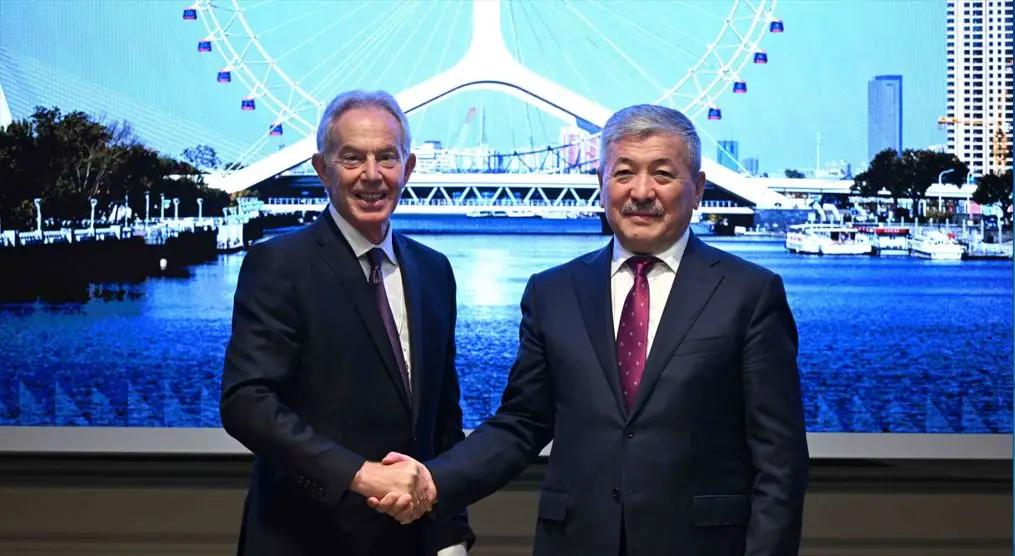 Prime Minister's Office Chair Adylbek Kasymaliev Meets Former UK Prime Minister Tony Blair
