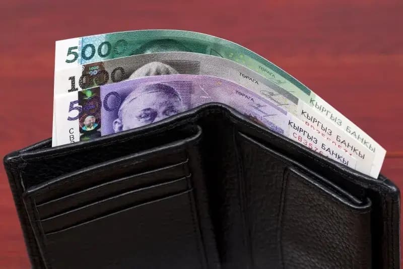 More money in people's pockets. Cash outside banks grew by 38 billion KGS