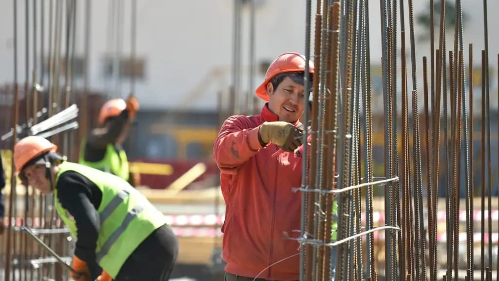 Construction ranked fourth in the Kyrgyz economy