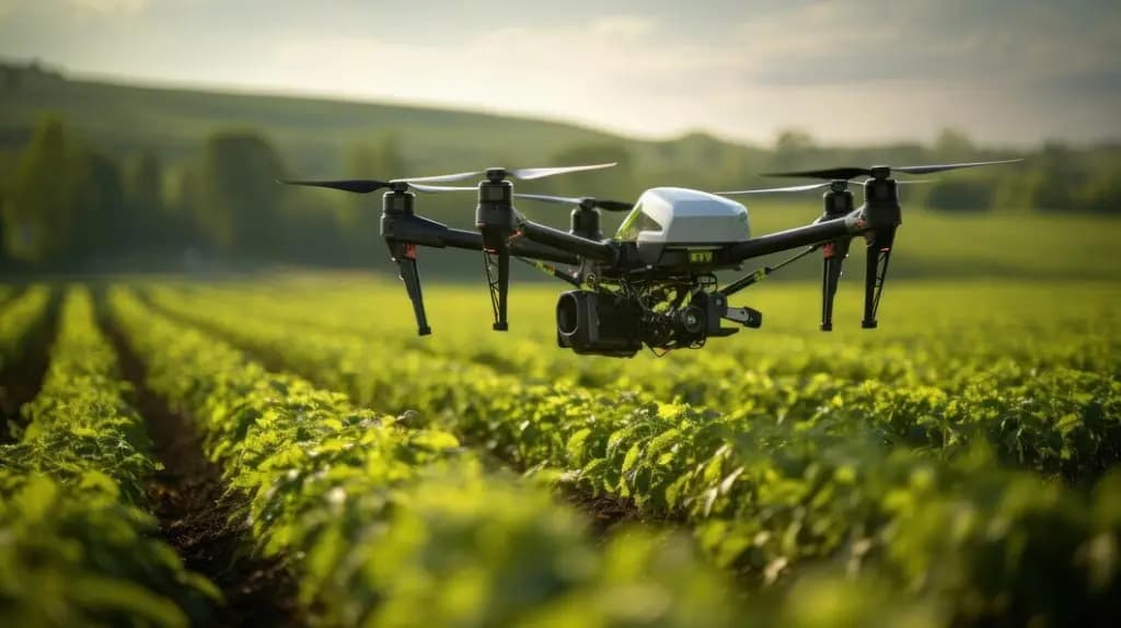 In the Sokuluk district, they explained how drones are used in agriculture