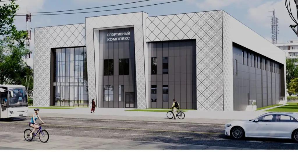 Нарындын Баетов айылында спорт комплекс курулуп баштады