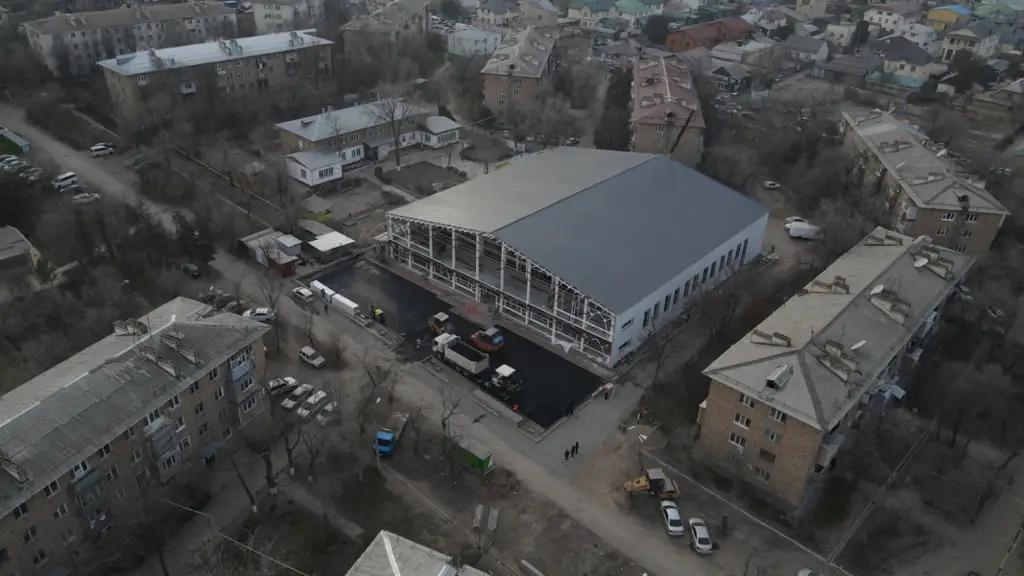 Construction of sports complex continues in Bishkek