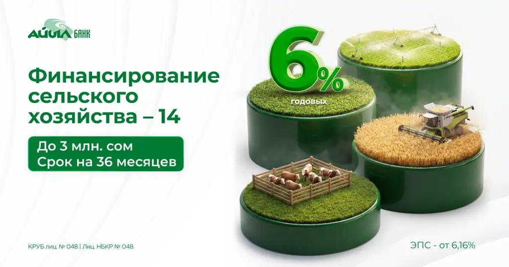 «Айыл Банк» начал финансирование программы «Финансирование сельского хозяйства – 14» для поддержки аграрного сектора