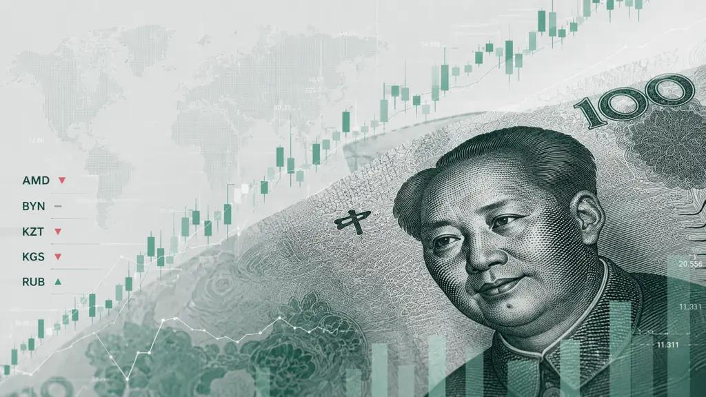 The KGS turned out to be the weakest currency in the EAEU against the yuan