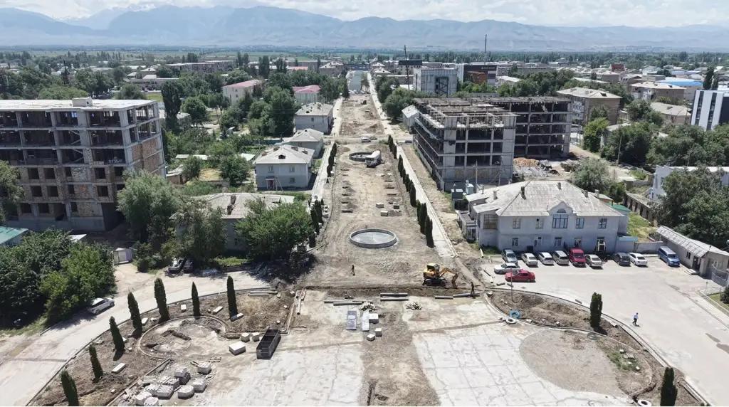 Таласта борбордук аллеянын курулушу жүрүүдө