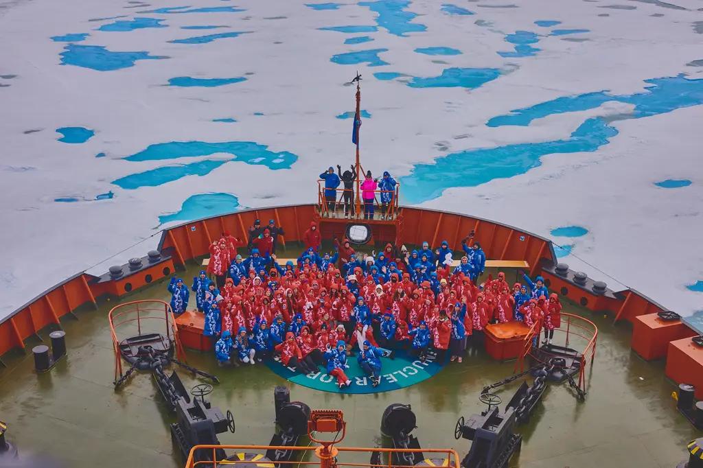 A schoolgirl from Kyrgyzstan is set to travel to the North Pole on a nuclear-powered icebreaker