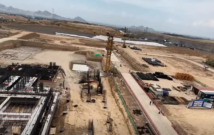 Construction of a waste treatment plant is continuing in Osh