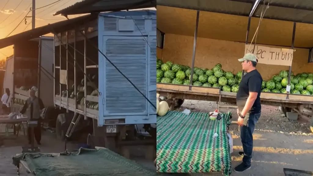 Таласта жүк ташуучу унаада дарбыз-коон саткандардын иши токтотулду