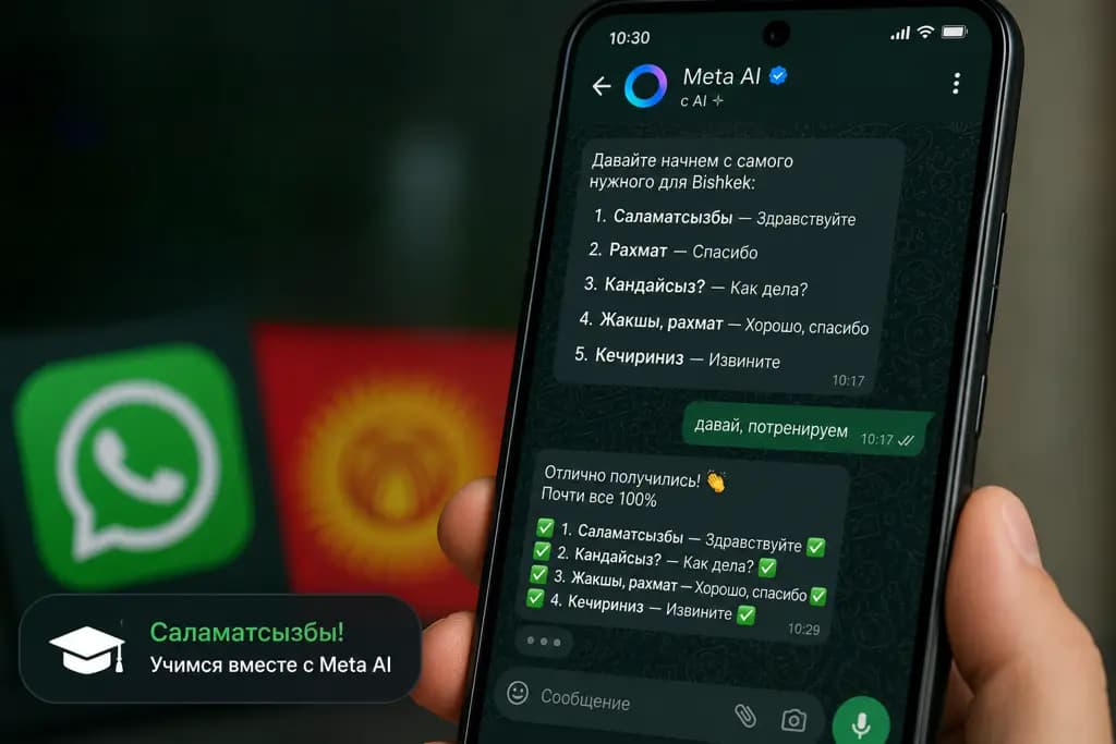 Meta AI on WhatsApp has started offering users the chance to learn Kyrgyz
