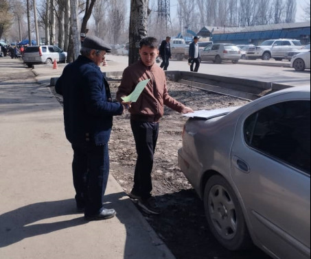 Мэрия Бишкека штрафует автомобилистов за парковку в зеленых зонах