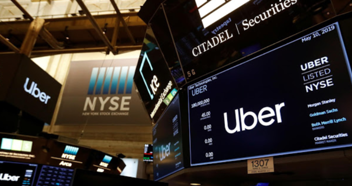 Акции Uber подешевели до рекордного минимума