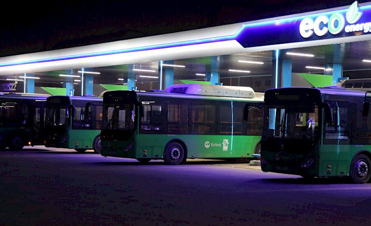 Бишкекте автобустар үчүн газ куюучу станция ачылды