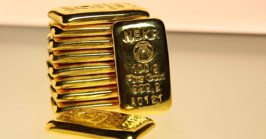 За выходные унция золота НБ КР подешевела на $15.50