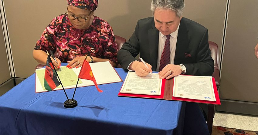Кыргызстан и Малави подписали коммюнике об установлении дипотношений
