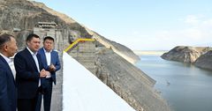 В Таласе заложили капсулу под строительство новой ГЭС «Бала-Саруу»